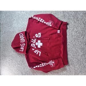 Lifeguard Red Hoodie Sweatshirt Large